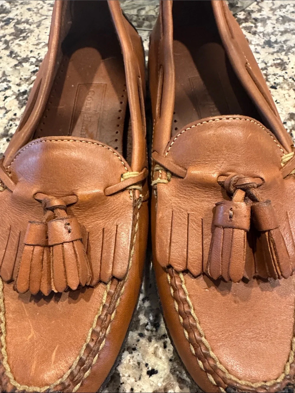 Cole Haan Country Brown Leather Tassel Loafers